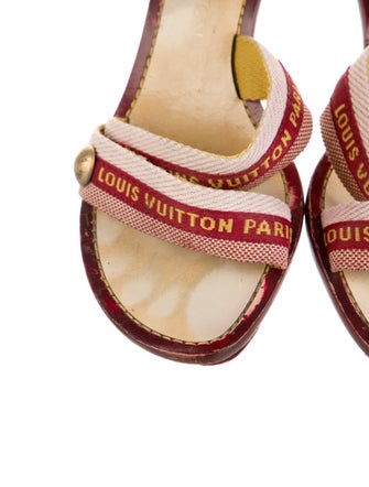 Louis Vuitton Leather Printed Slides