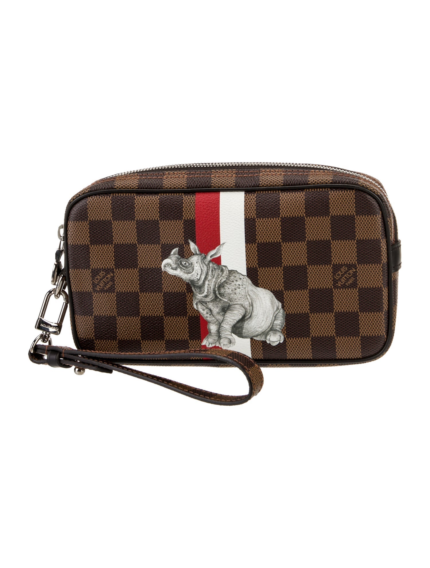 Louis Vuitton Damier Ebene Savane Damier Ebene Rhinoceros Pochette Volga