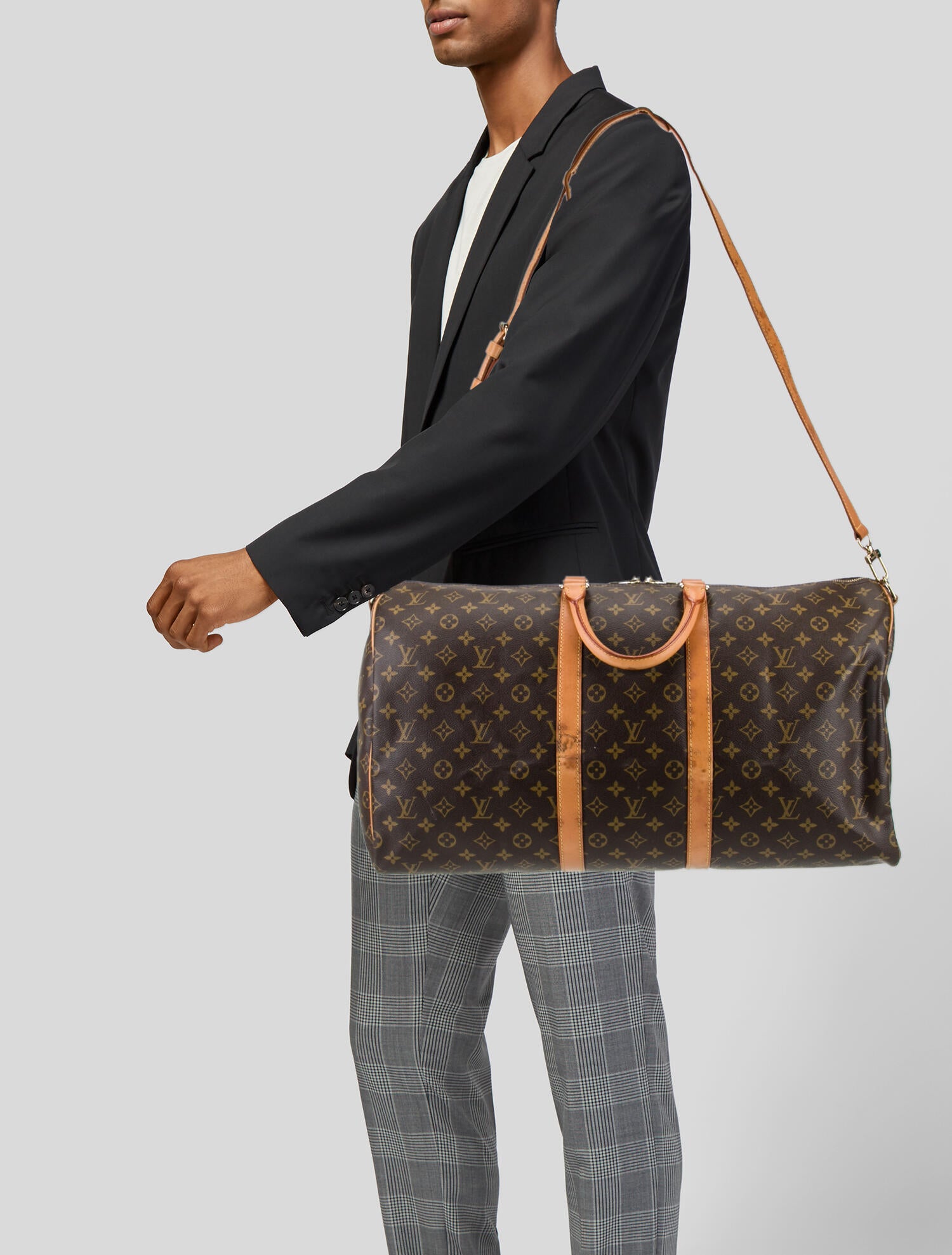 Louis Vuitton LV Monogram Keepall Bandouliere 55 Vintage