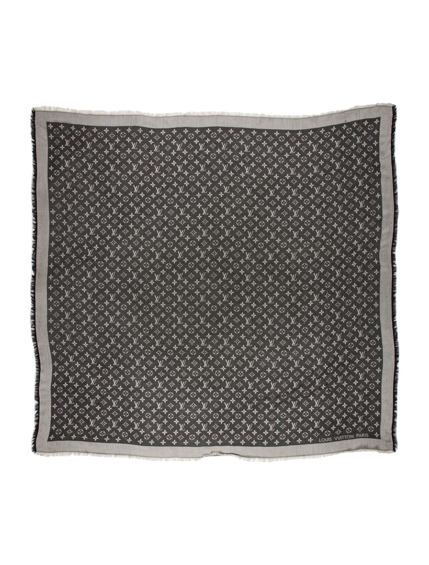Louis Vuitton Silk Monogram Pattern Shawl