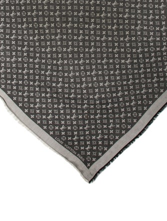 Louis Vuitton Silk Monogram Pattern Shawl