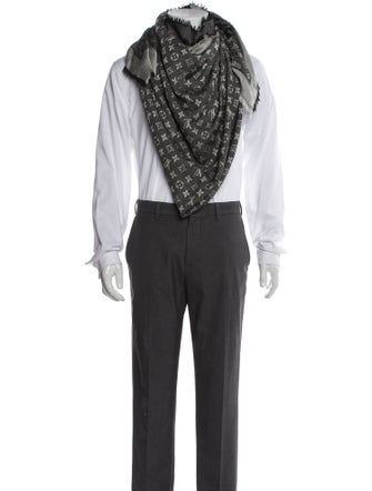 Louis Vuitton Silk Monogram Pattern Shawl