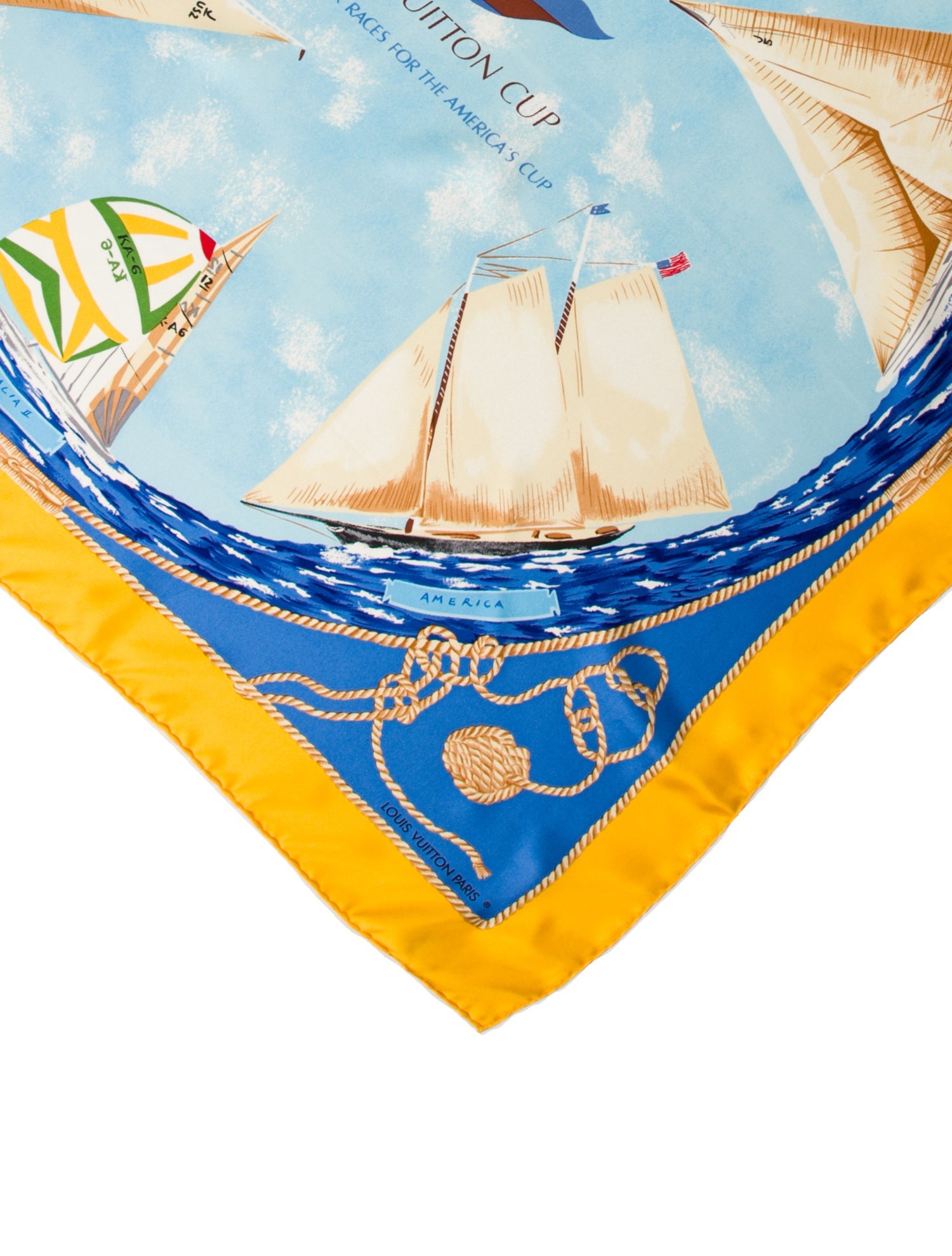 Louis Vuitton Challenger Races for the America's Cup Silk Scarf Silk Scarf