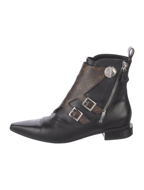 Louis Vuitton LV Monogram Leather Combat Boots