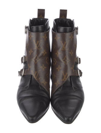 Louis Vuitton LV Monogram Leather Combat Boots