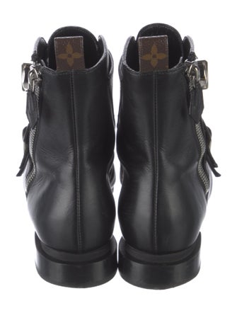 Louis Vuitton LV Monogram Leather Combat Boots
