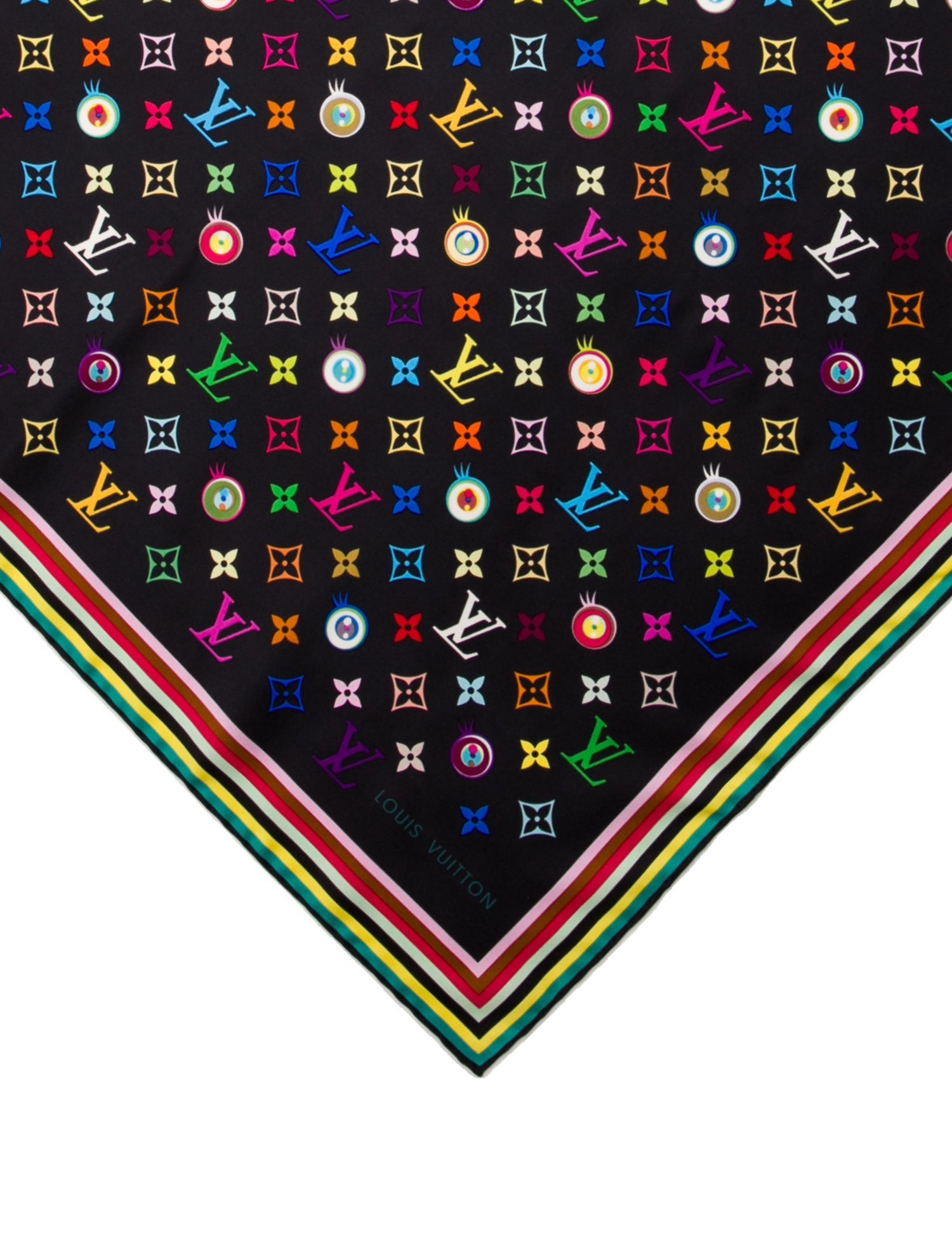 Louis Vuitton x Takashi Murakami Silk Scarf
