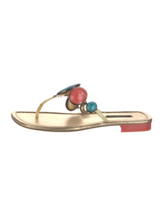 Louis Vuitton Patent Leather Colorblock Pattern Slides