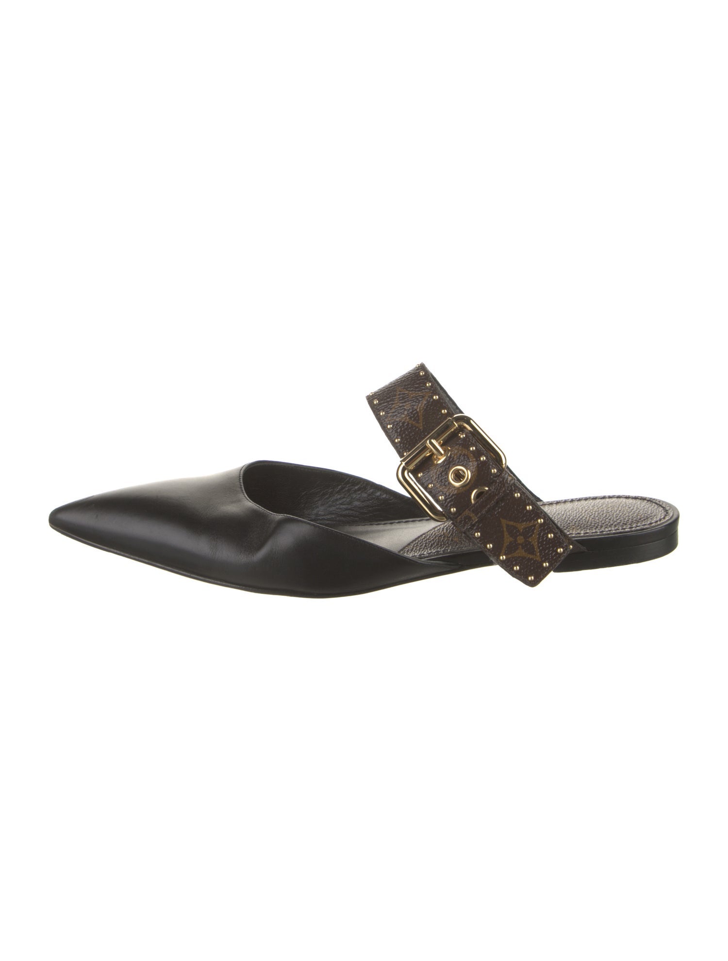 Louis Vuitton LV Monogram Leather Mules