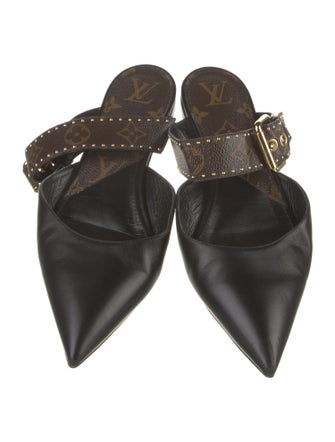 Louis Vuitton LV Monogram Leather Mules