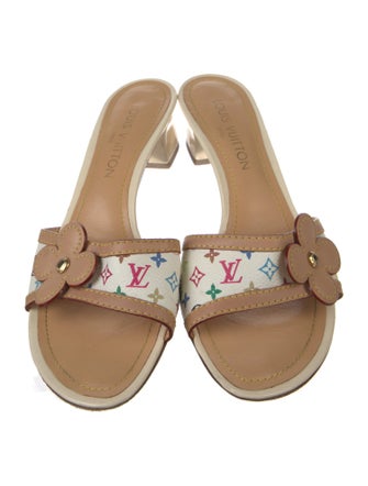 Louis Vuitton LV Monogram Leather Slides