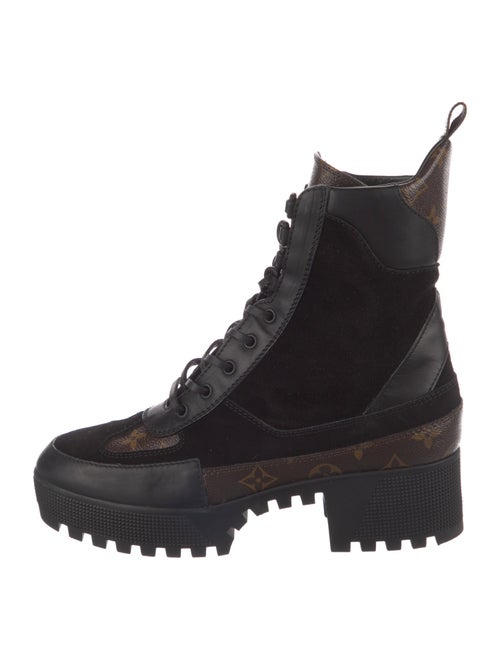 Louis Vuitton LV Monogram Leather Combat Boots