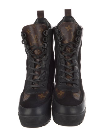Louis Vuitton LV Monogram Leather Combat Boots