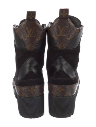 Louis Vuitton LV Monogram Leather Combat Boots