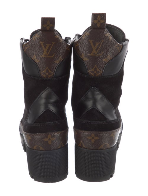 Louis Vuitton LV Monogram Leather Combat Boots