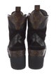 Louis Vuitton LV Monogram Leather Combat Boots