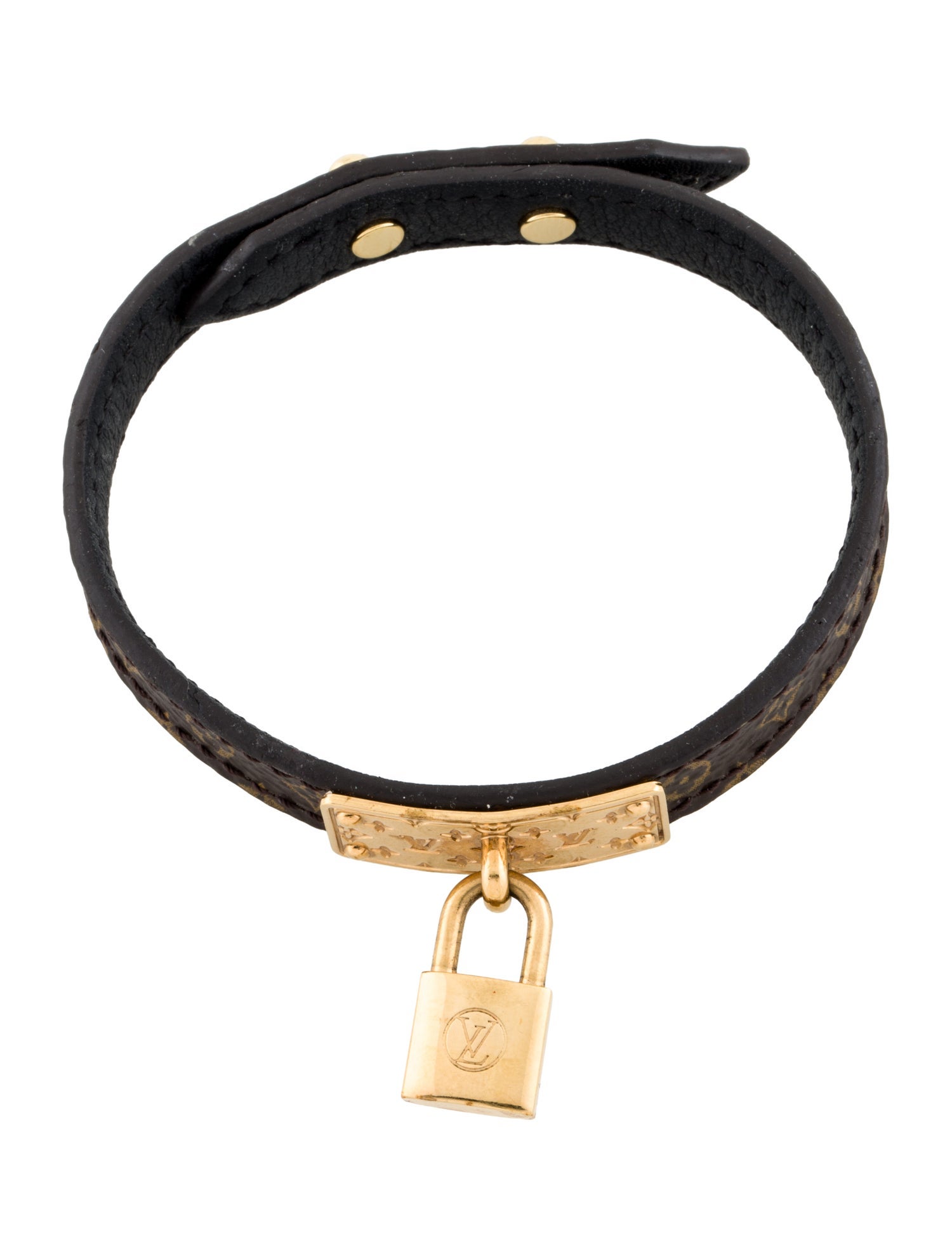 Louis Vuitton Monogram Lock Charm Bracelet