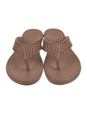Louis Vuitton LV Monogram Rubber Flip Flops