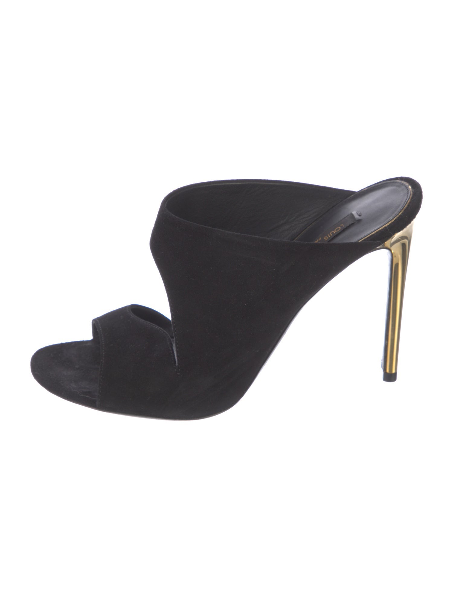 Louis Vuitton Suede Cutout Accent Slides