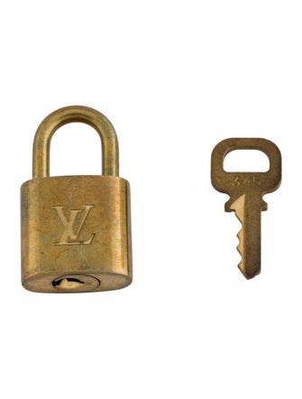 Louis Vuitton Brass Lock & Key Set