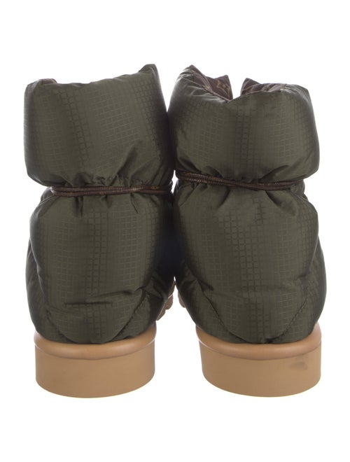 Louis Vuitton Monogram Pattern Nylon Lace-Up Boots