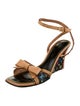 Louis Vuitton Leather Printed Slingback Sandals