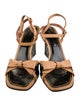 Louis Vuitton Leather Printed Slingback Sandals