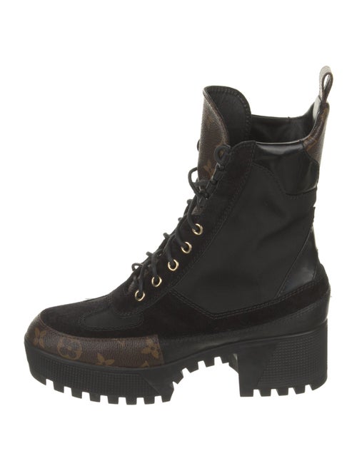 Louis Vuitton LV Monogram Suede Combat Boots