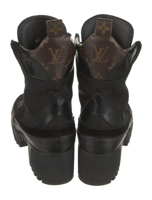 Louis Vuitton LV Monogram Suede Combat Boots