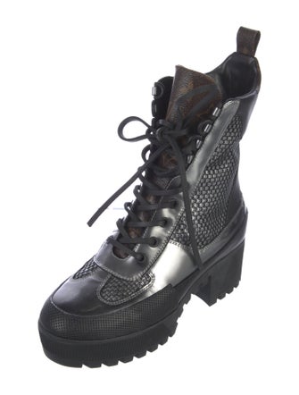 Louis Vuitton 2016 LV Monogram Combat Boots