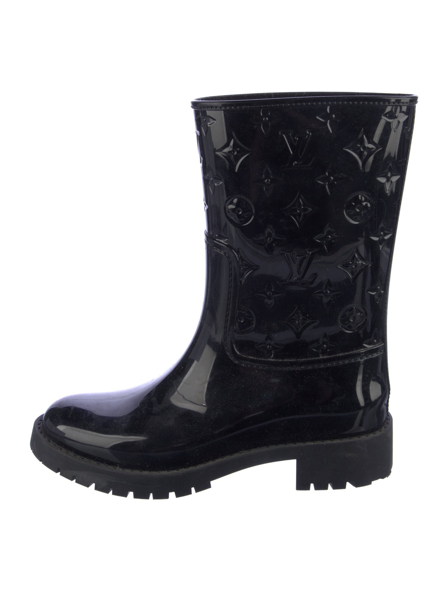 Louis Vuitton Monogram Pattern Rubber Rain Boots