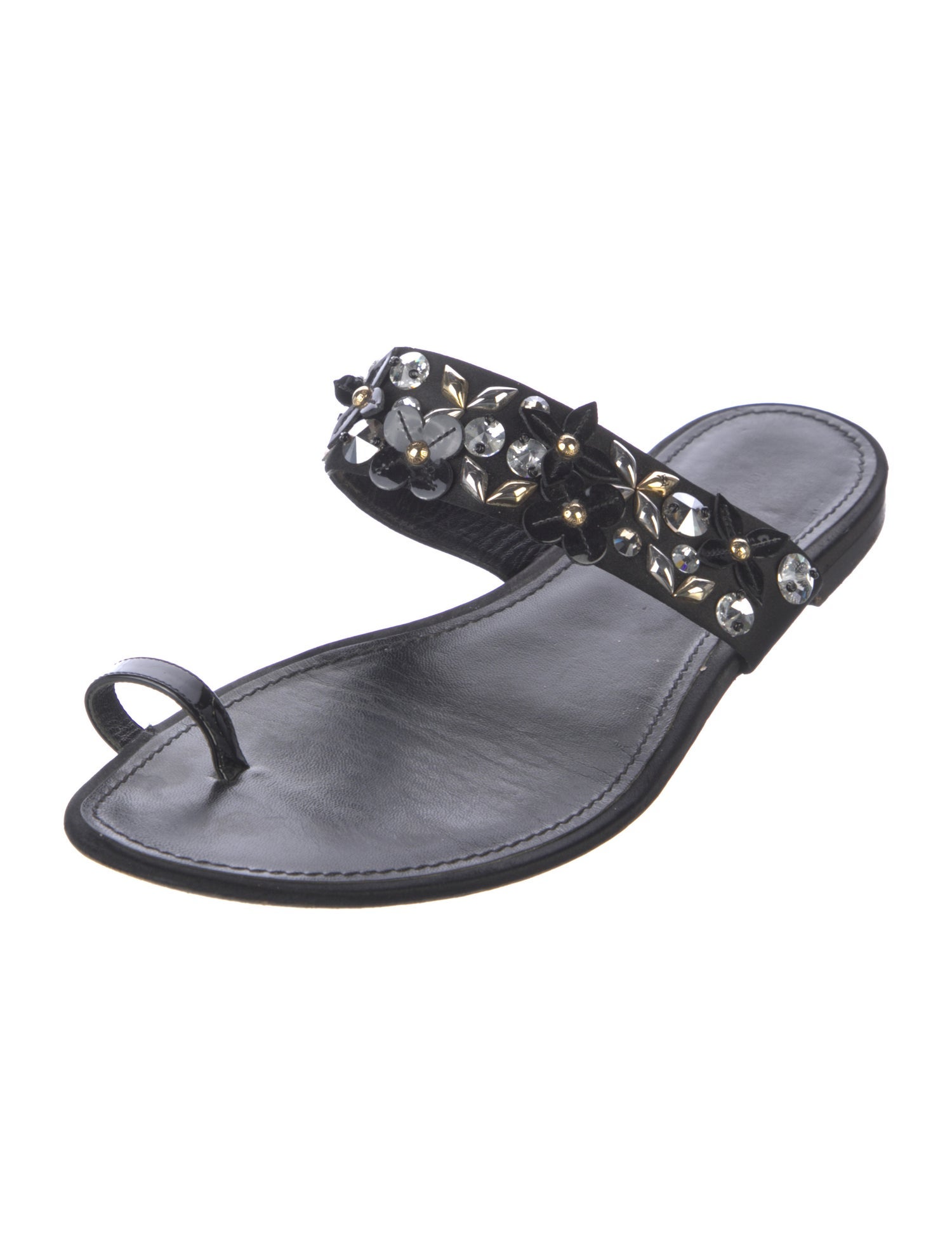 Louis Vuitton LV Monogram Leather Slides