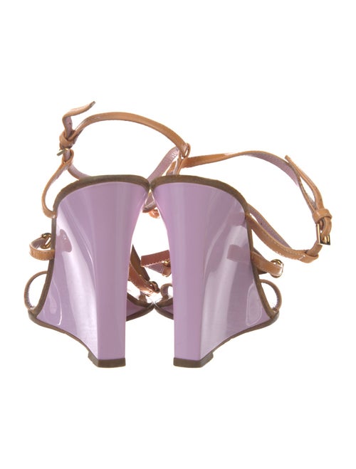 Louis Vuitton LV Monogram Leather T-Strap Sandals