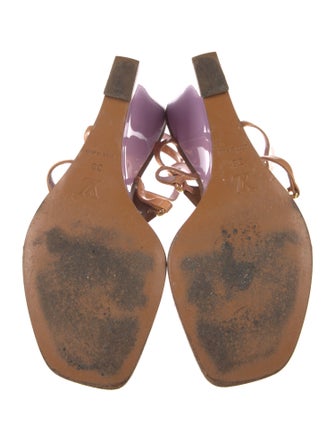 Louis Vuitton LV Monogram Leather T-Strap Sandals