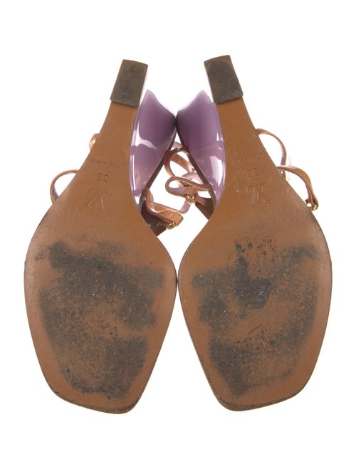 Louis Vuitton LV Monogram Leather T-Strap Sandals