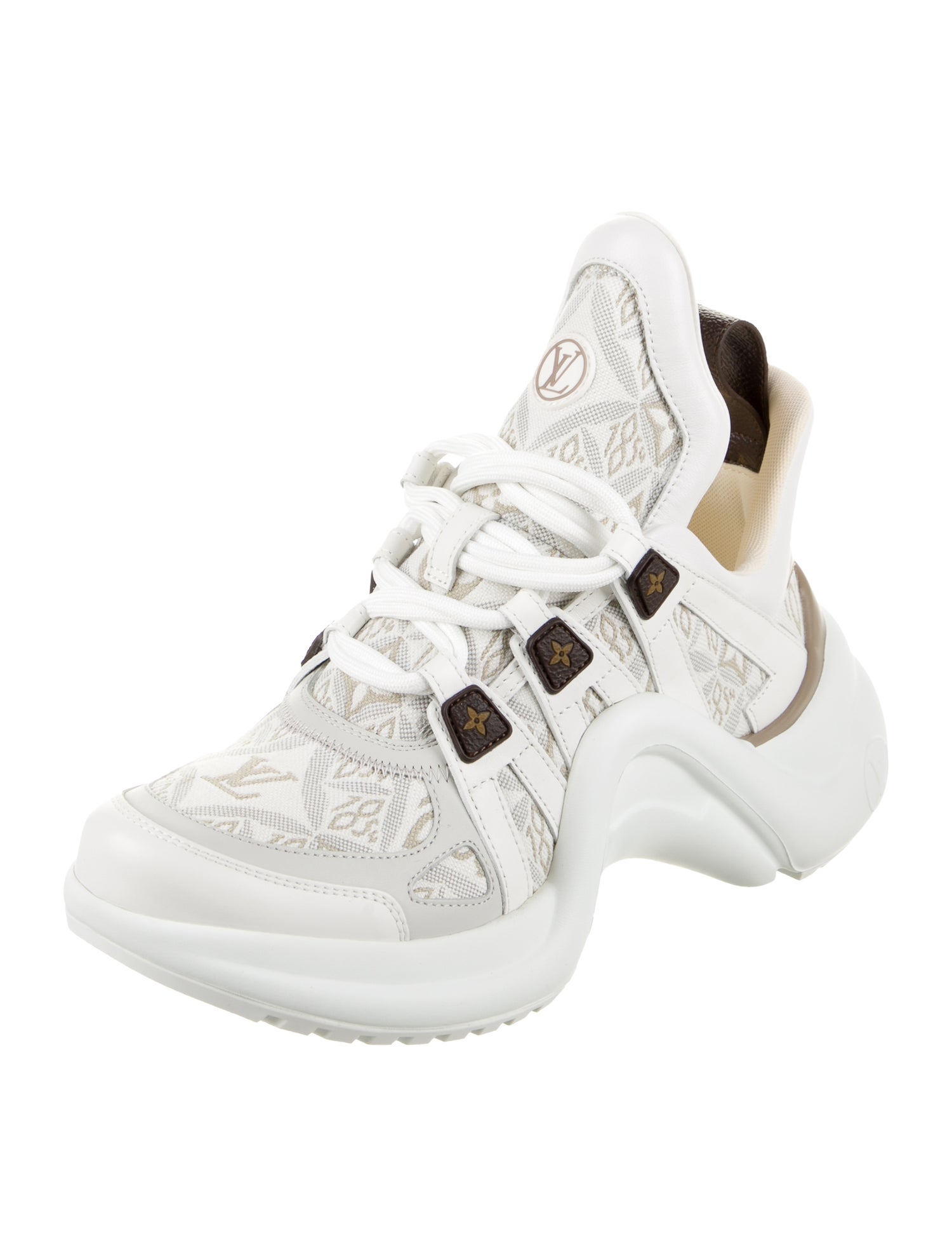 Louis Vuitton Leather Printed Sneakers