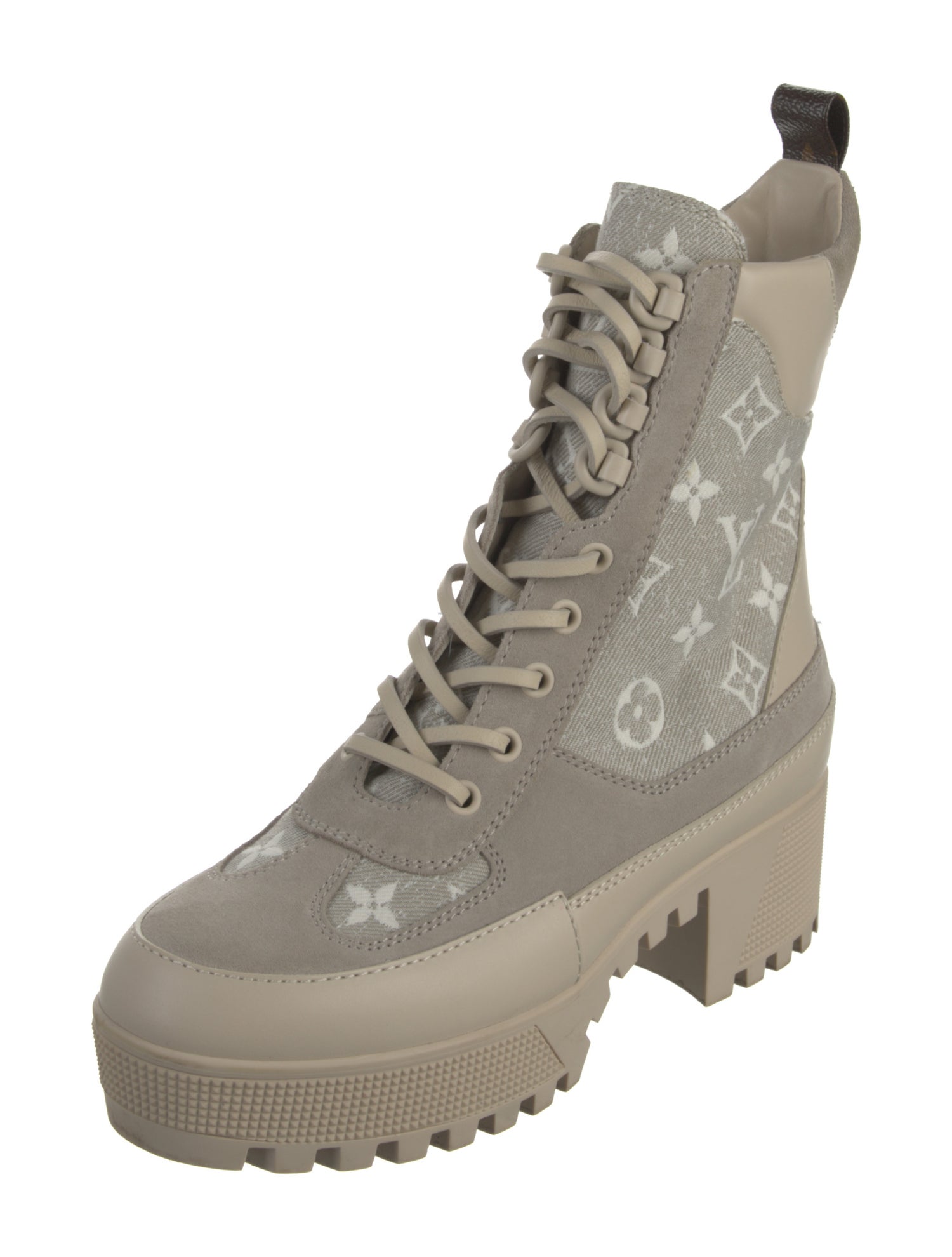 Louis Vuitton LV Monogram Leather Combat Boots