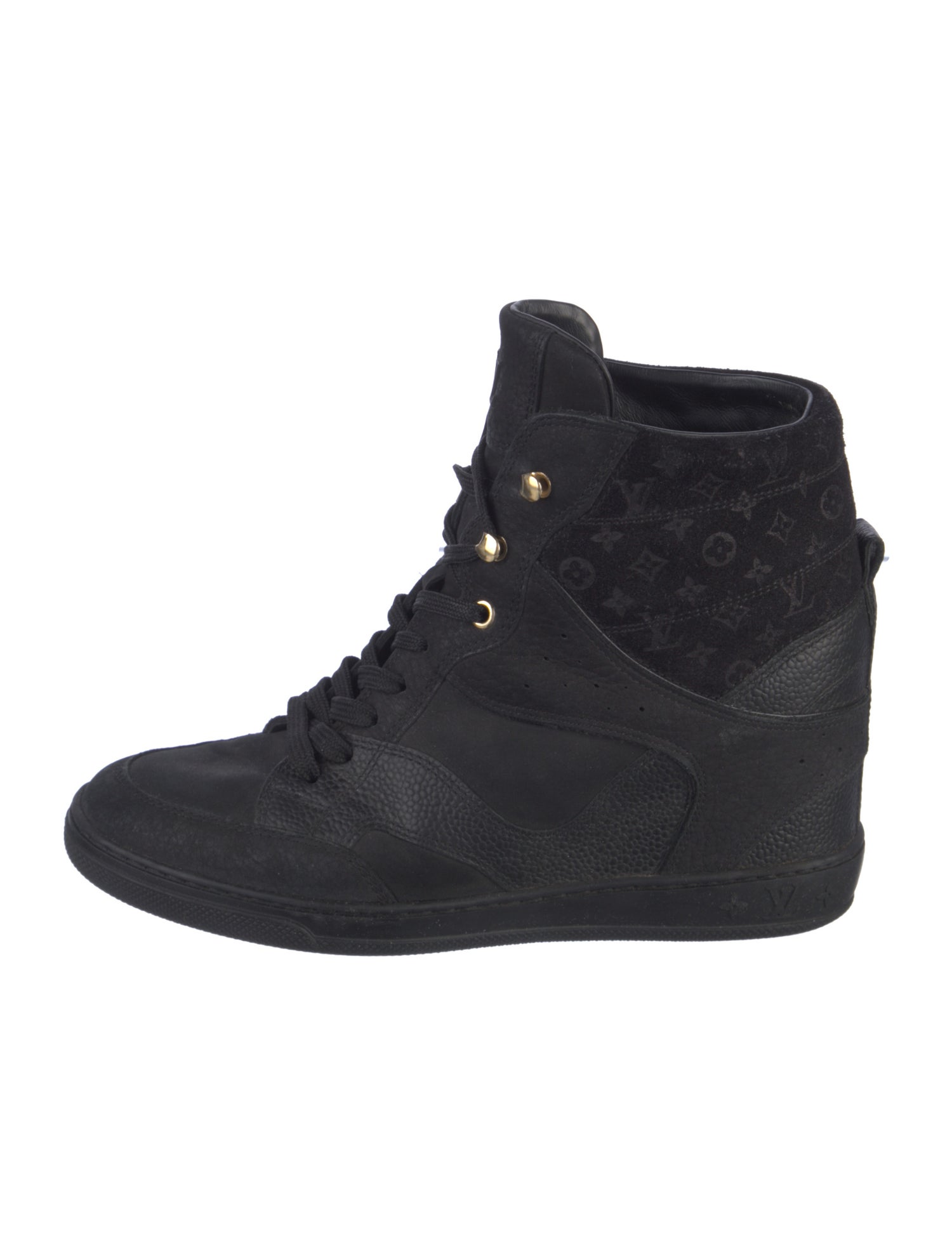 Louis Vuitton LV Monogram Leather Wedge Sneakers