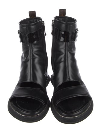 Louis Vuitton LV Monogram Leather Gladiator Sandals