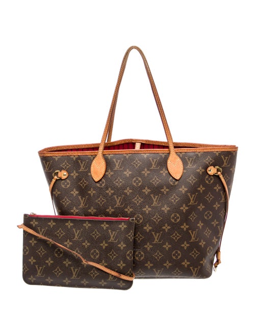 Louis Vuitton LV Monogram Neverfull w/Pouch MM