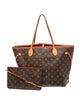 Louis Vuitton LV Monogram Neverfull w/Pouch MM