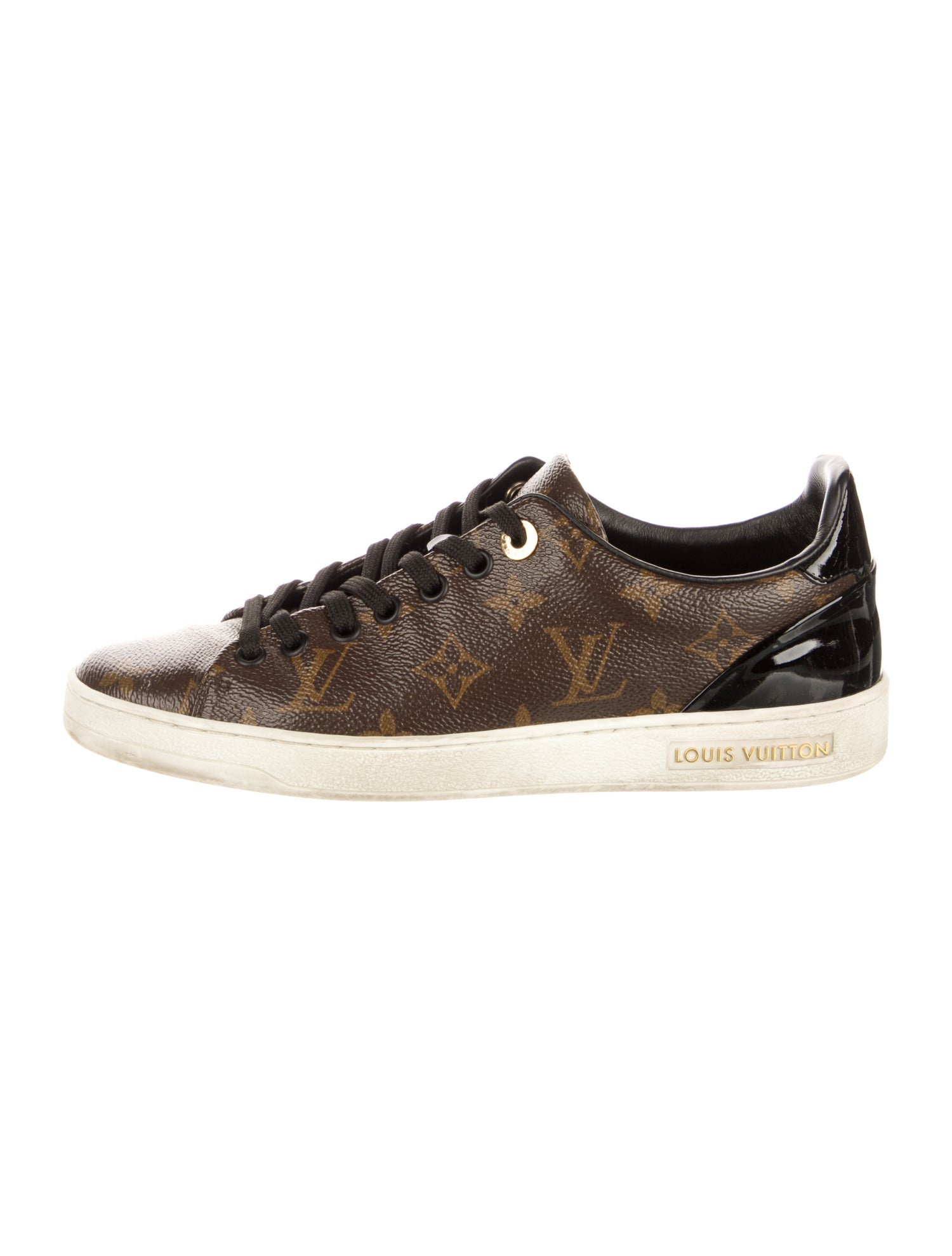 Louis Vuitton LV Monogram Leather Trim Embellishment Sneakers