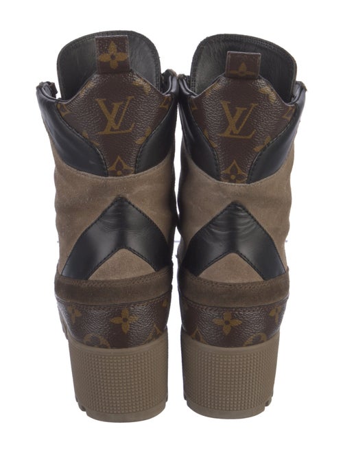 Louis Vuitton LV Monogram Suede Combat Boots