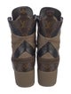 Louis Vuitton LV Monogram Suede Combat Boots