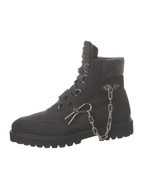 Louis Vuitton LV Monogram Suede Lace-Up Boots