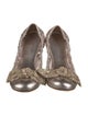 Louis Vuitton Leather Bow Accents Ballet Flats