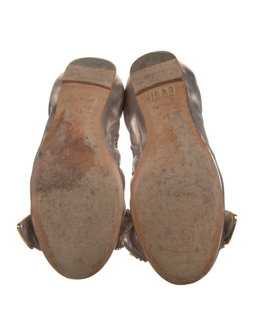 Louis Vuitton Leather Bow Accents Ballet Flats