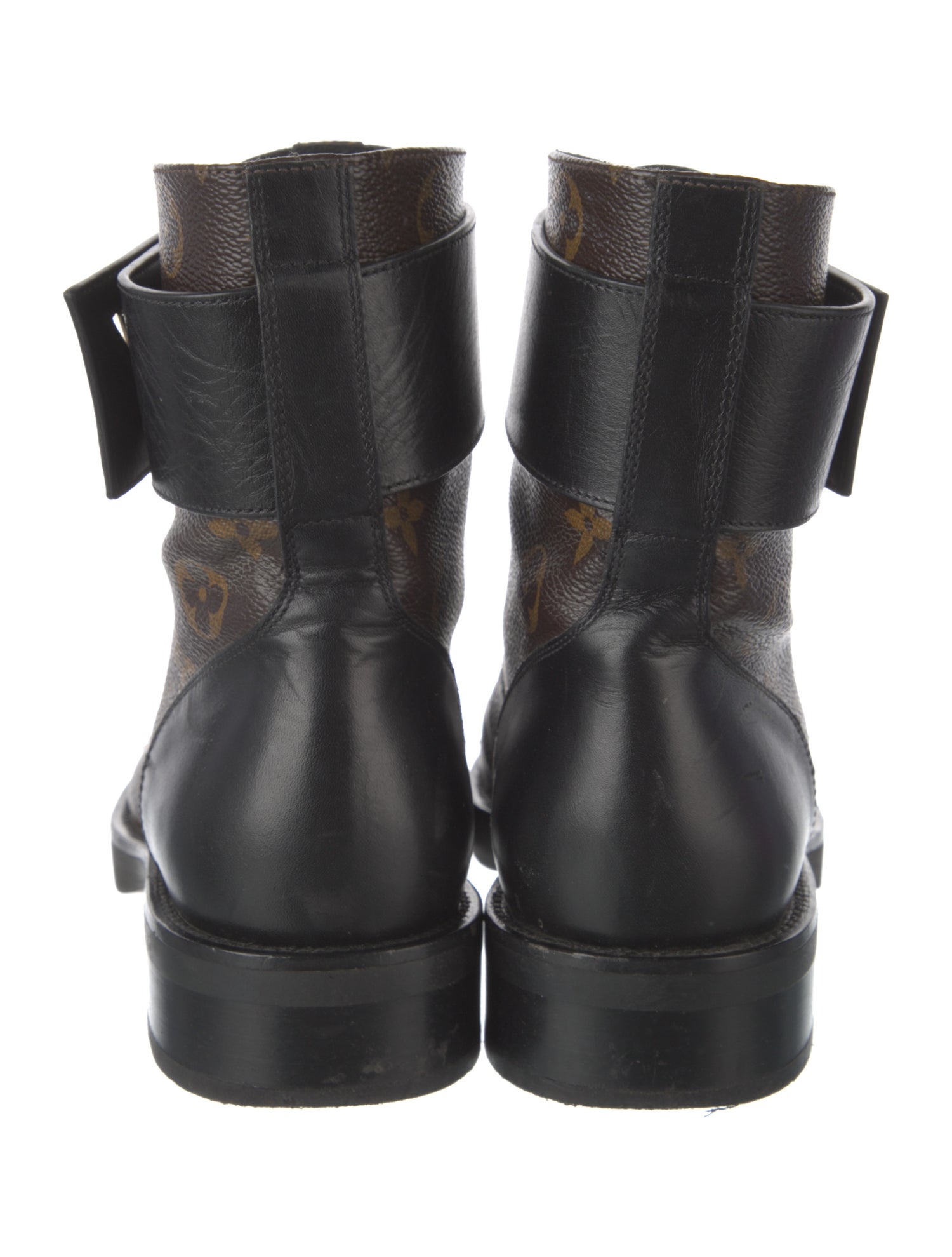 Louis Vuitton Monogram Pattern Combat Boots