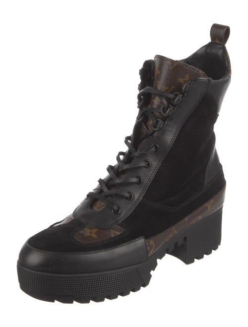 Louis Vuitton LV Monogram Suede Combat Boots