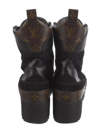 Louis Vuitton LV Monogram Suede Combat Boots